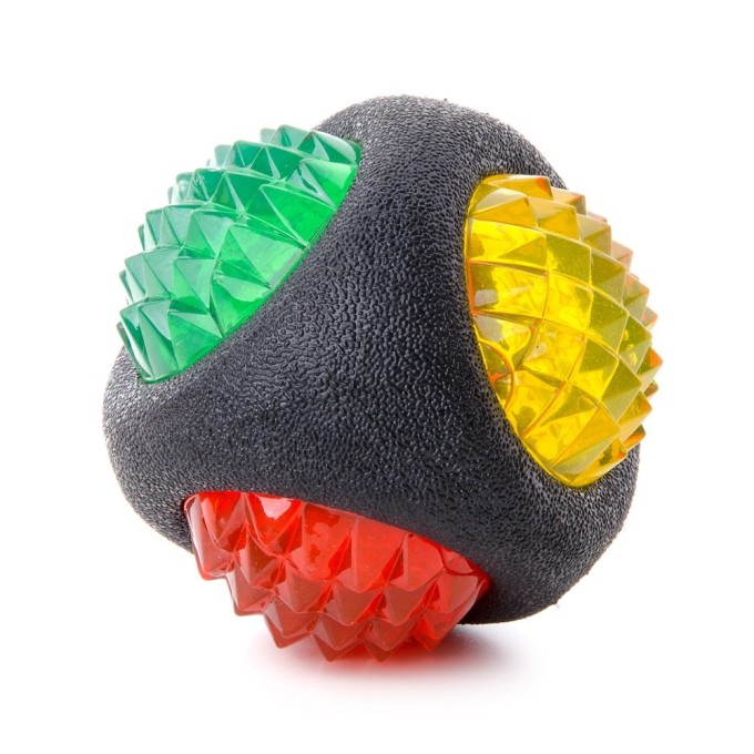 Blikající LED TPR míč STRONG, odolná (gumová) hračka
