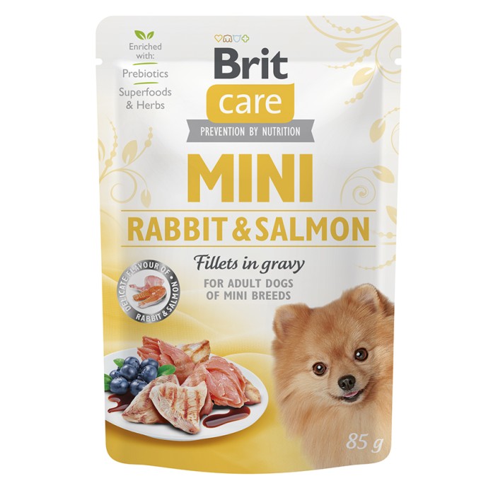 BRIT CARE dog MINI kapsa ADULT rabbit/salmon