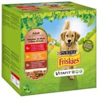 Friskies kapsa pes Hovězí, Kuřecí, Jehněčí ve šťávě 24 x 85 g