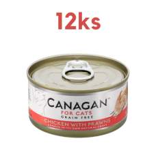 Canagan Cat konzerva Kuřecí a Krevety 12 x 75 g