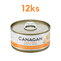 Canagan Cat konzerva Kuře a losos 12 x 75 g