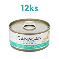 Canagan Cat konzerva Kuřecí a sardinky 12 x 75 g