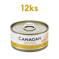 Canagan Cat konzerva Kuře se zeleninou 12 x 75 g