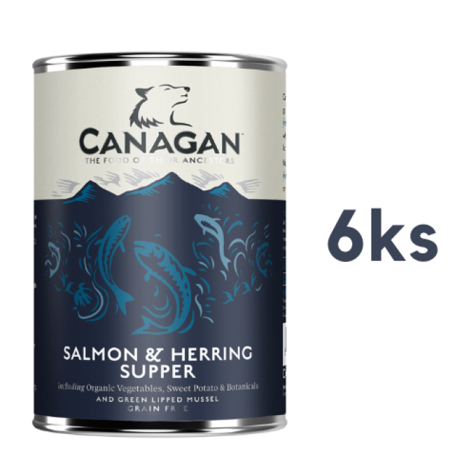 Canagan losos a sleď 6 x 400g