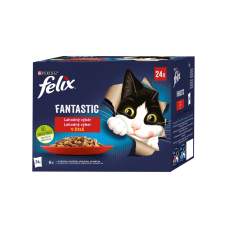 Felix fantastic Multipack 24 x 85 g v želé Kuřecí, Hovězí, králík, Jehněčí