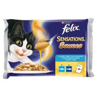 Felix Sensations Sauces lahodný výběr s treskou a sardinkou 4 x 85g