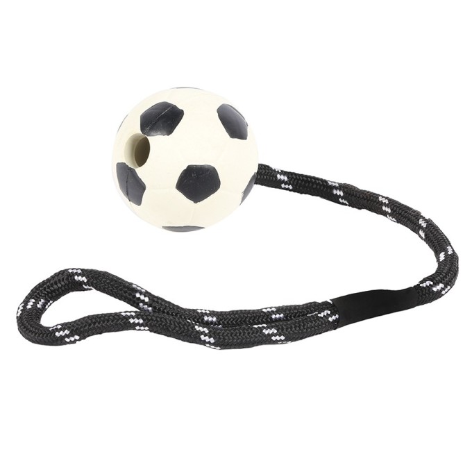 Fotbal - odolný míč na laně pro psy 6,5 cm