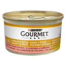 GOURMET gold losos+kuře ve šťávě, 24 x 85g