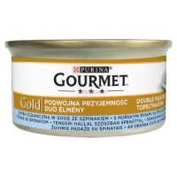 Gourmet Gold s mořskými rybami ve štávě se špenátem 24x 85g