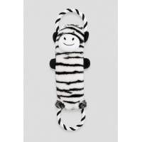 Plyšová zebra Zora s lanovými úchyty pro psy