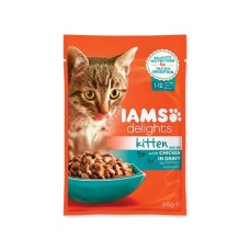 IAMS Kitten delights kuřecí v omáčce 85 g