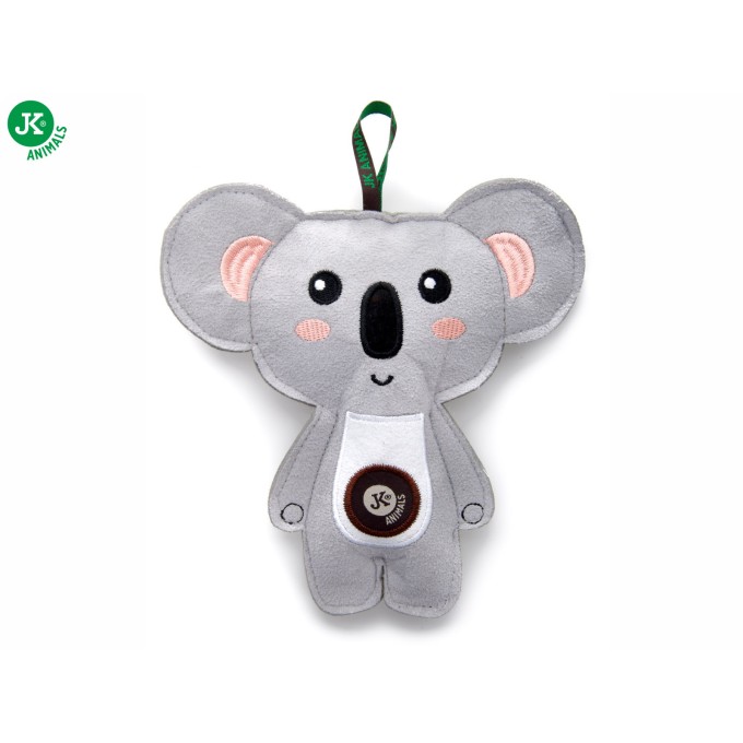 Koala, pískací hračka z pevné textilní látky, 24 cm