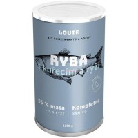 Louie konz. pro psy ryba s kuřecím a rýží  1200 g