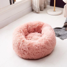 Pelíšek Donut plyšový L, 60cm, růžová