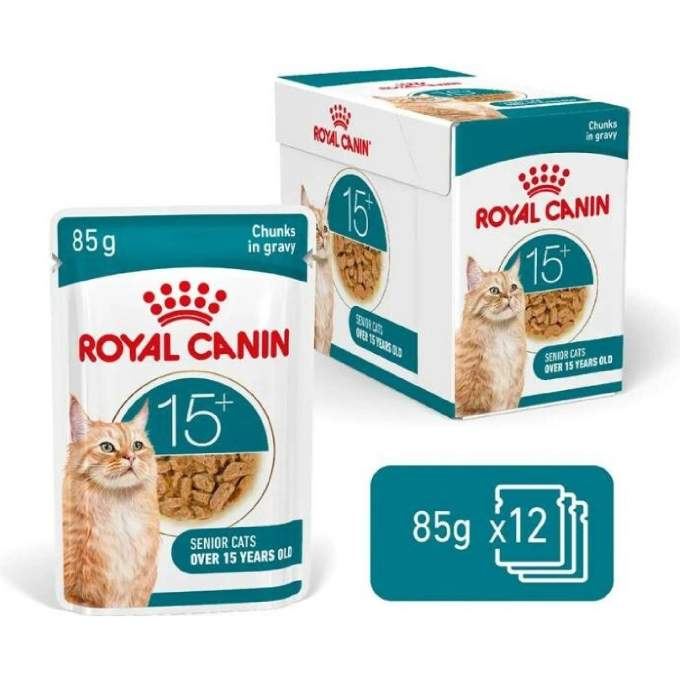 Royal Canin Ageing 15+ kousky v omáčce – kapsičky pro starší kočky od 15 let  12 x 85g