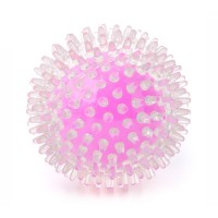 TPR míč s bodlinami  růžový, odolná (gumová) hračka z termoplastické pryže