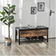 Silva rustikální hnědá lavice s úložným prostorem 100 x 47 x 40 cm