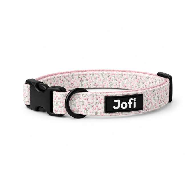 Jofi obojek pro psy Spring Tullips, M, 33-51cm